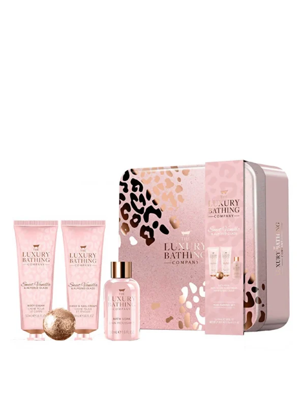 Luxury Bathing - Company Set regalo in latta con glassa dolce alla vaniglia e mandorle