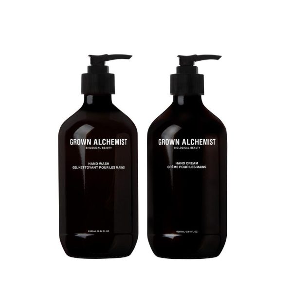 GROWN ALCHEMIST - Limited Edition Amber Glass Bottle Hand Care Kit 380/380ml