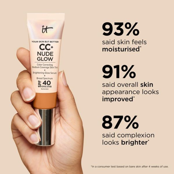 IT COSMETICS - CC+ and Nude Glow Lightweight Foundation and Glow Serum with SPF40 - immagine 2