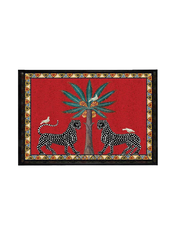 ORTIGIA - Vassoio Rosso Mosaico Medium (30.5 x 22.5 cm)
